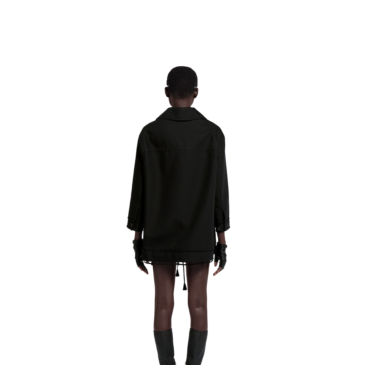 Cotton gabardine bomber jacket