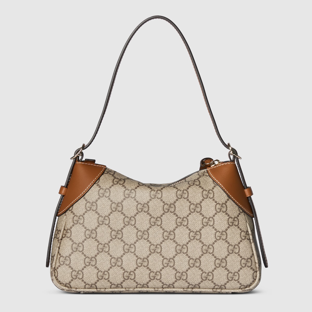 【GUCCI】GG EMBLEM MEDIUM SHOULDER BAG Borsa a spalla GG Emblem misura piccola in tessuto beige e