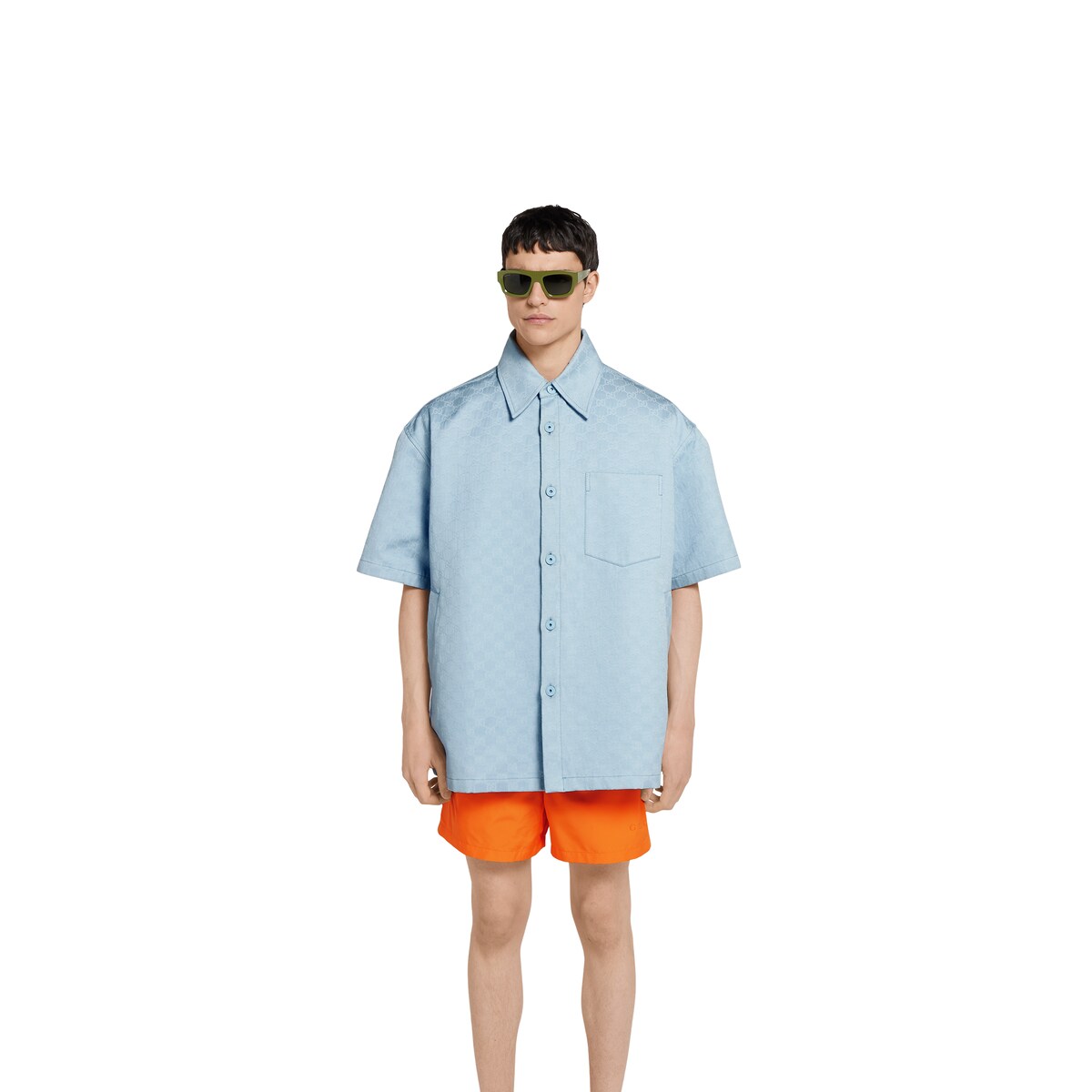 original GUCCI オーバーサイズ コットンシャツ サイズL GUCCI ロゴ オーバーサイズ コットン Tシャツ ・ブラック