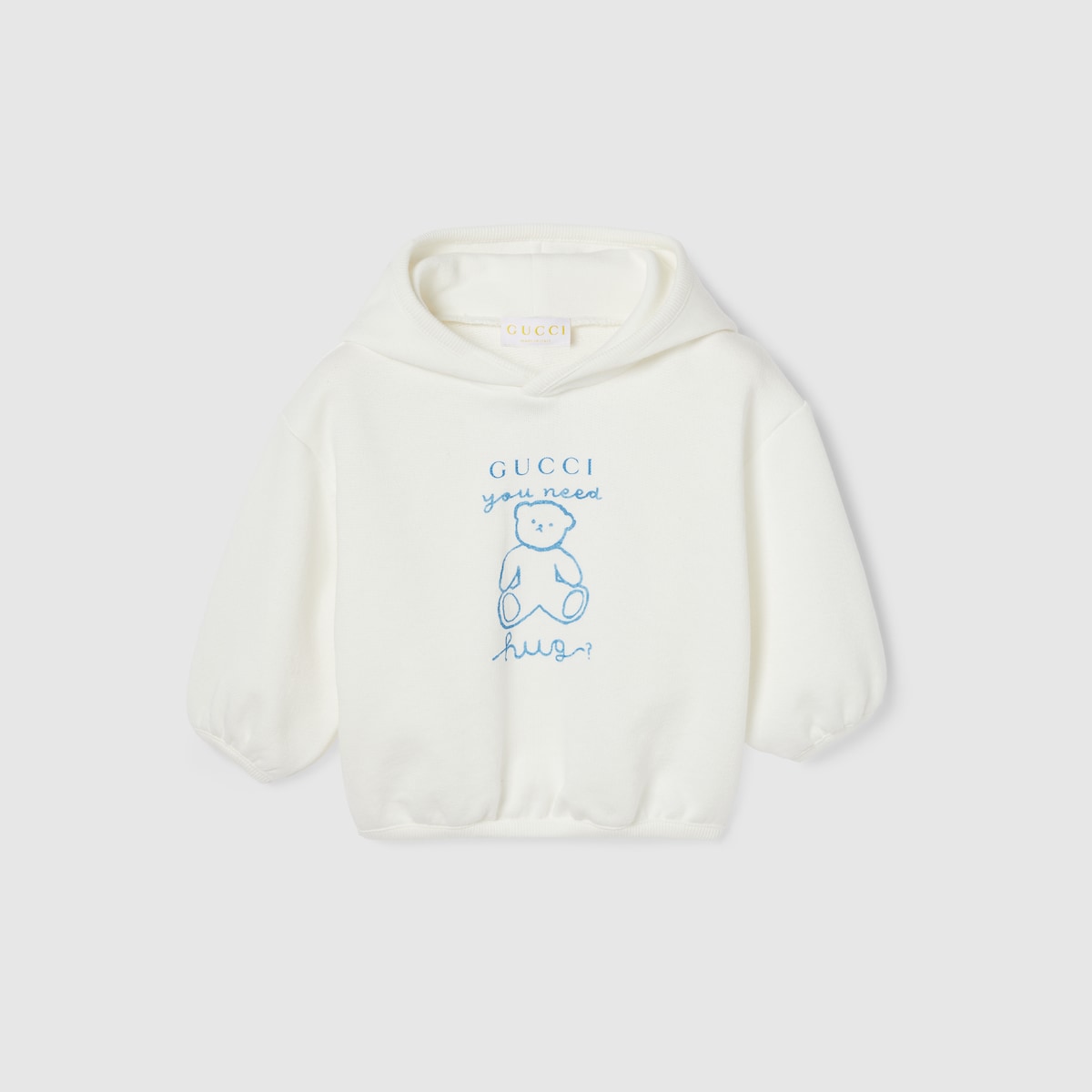 Baby cotton sweatshirt with print in white | GUCCI® US