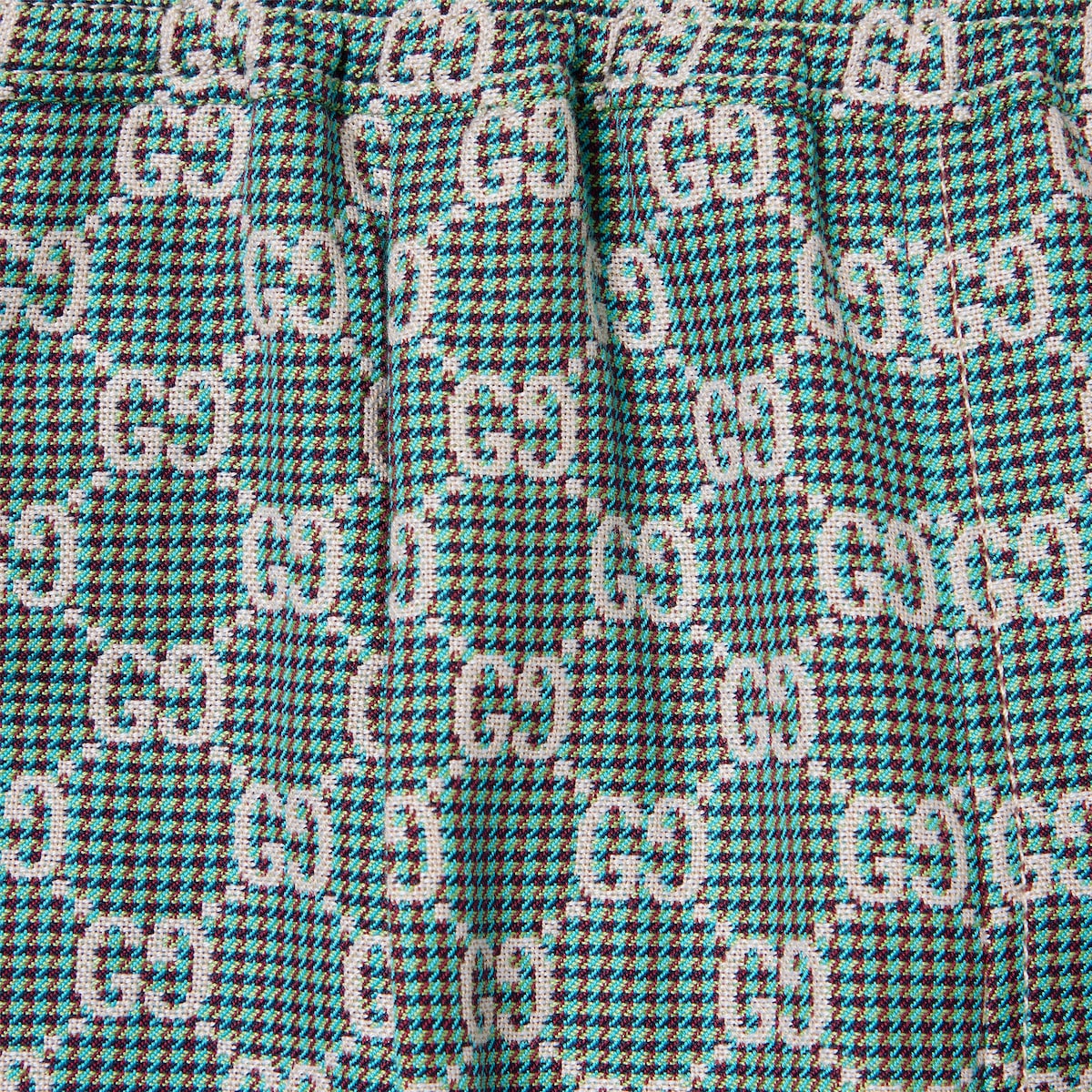 Children's GG cotton houndstooth pants