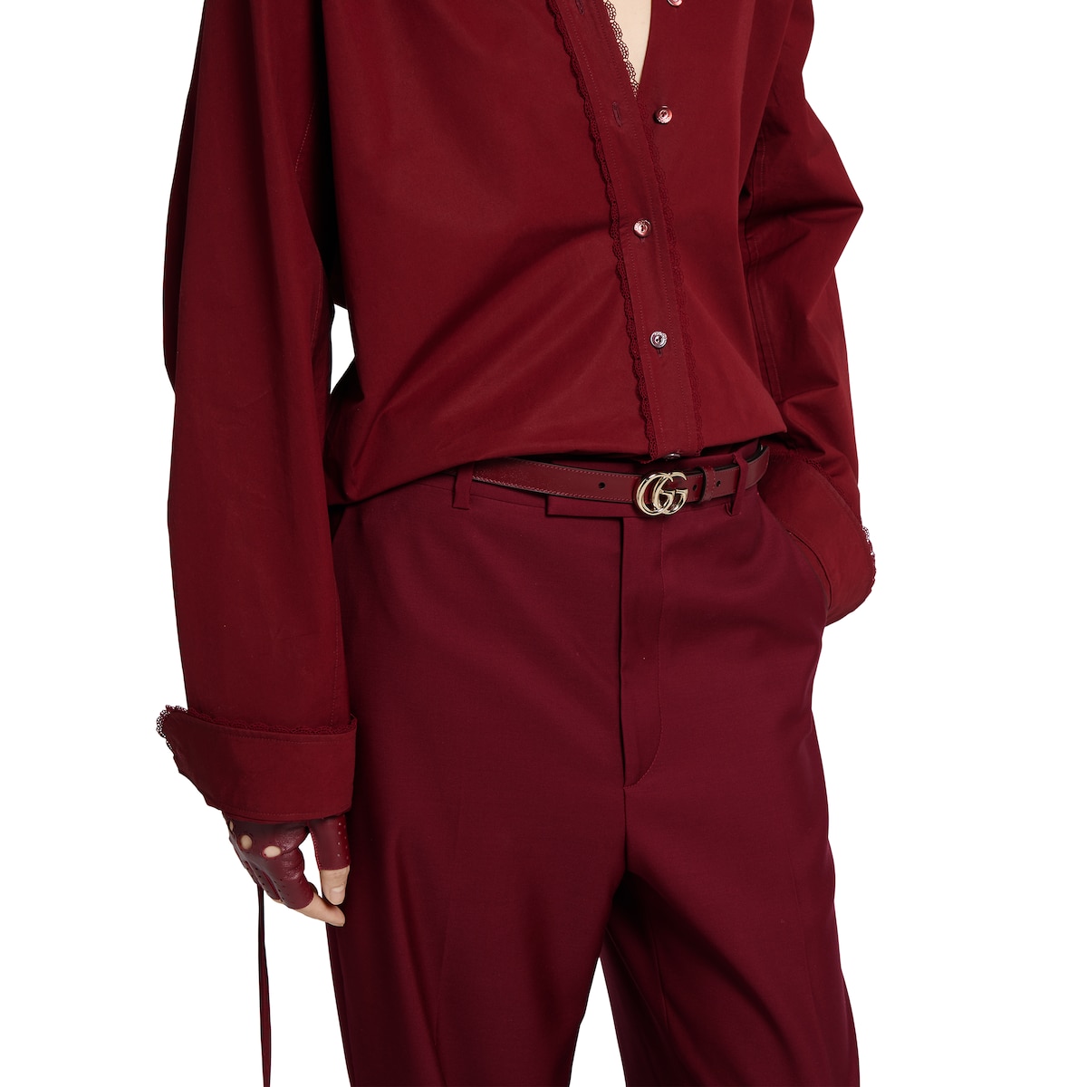 GUCCI★ベルト★赤（レッド） GUCCI（グッチ）ベルト 赤 サイズ:85-34 レディース