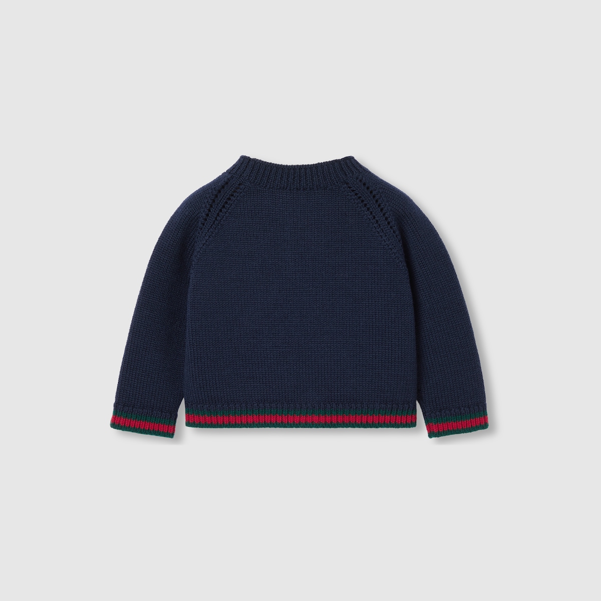 Baby wool cardigan with Web in dark blue - thumbnail 4