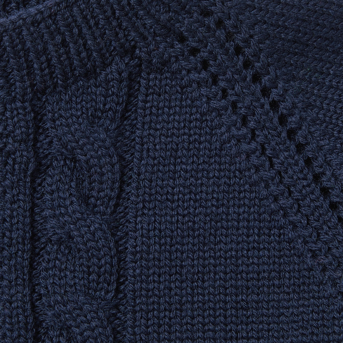 Baby wool cardigan with Web in dark blue - thumbnail 3