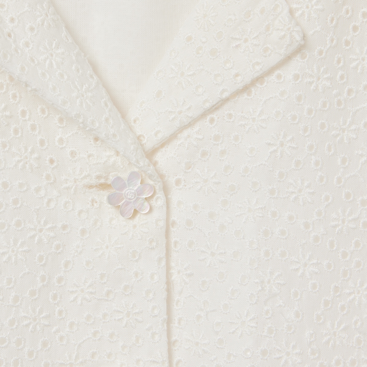 チルドレンズ〕アイレットレース ドレス ・オフホワイト | GUCCI公式