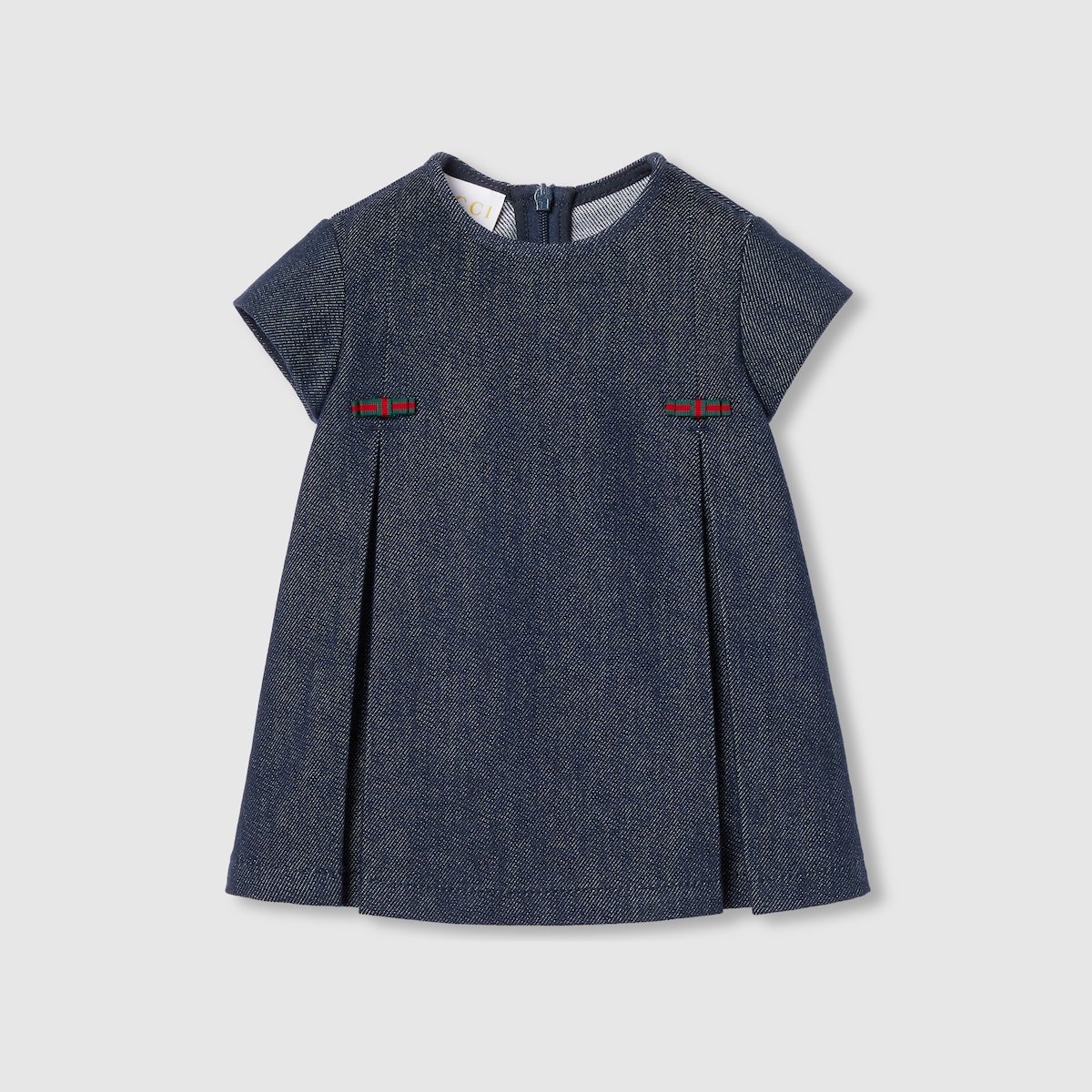Baby denim dress with Web in white - thumbnail 8