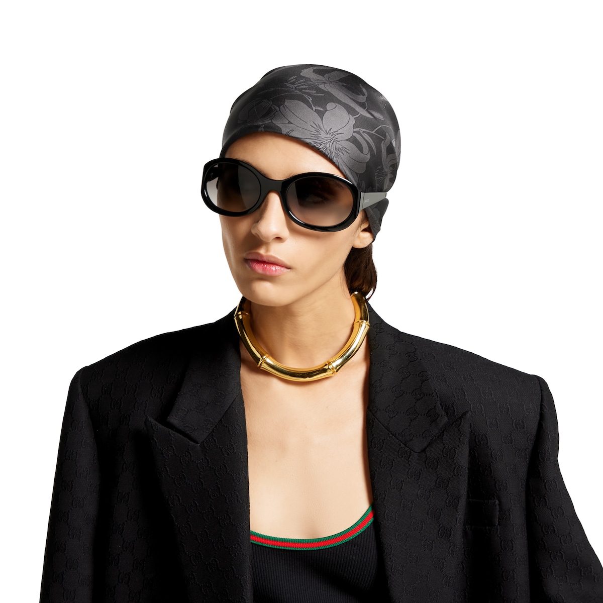 グッチ バンブー〕チョーカーネックレス ・ゴールド