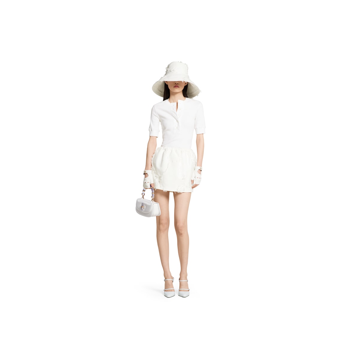 Cotton rib T-shirt