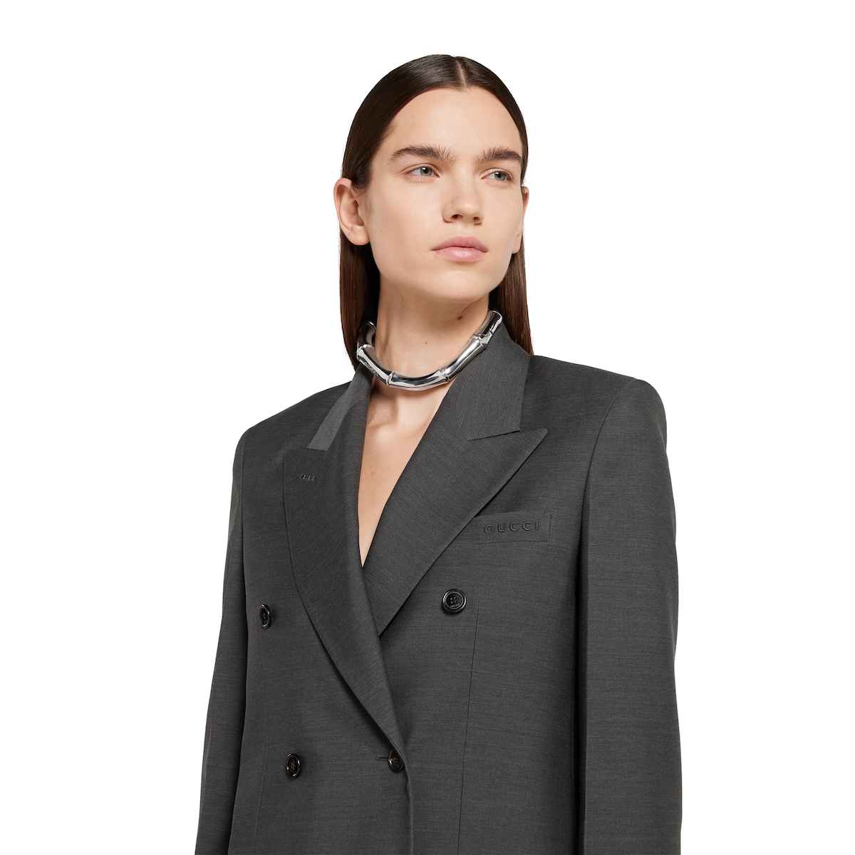 Wool double-breasted jacket