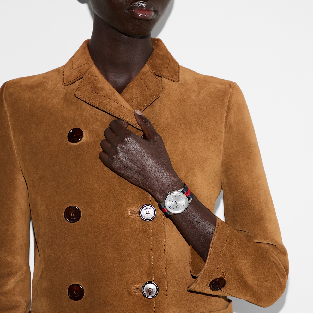 G-Timeless watch, 38mm in blue and red nylon | GUCCI® US