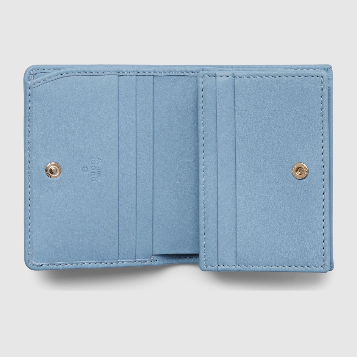 財布・小物その他 GUCCI Light Blue Leather Wallet GG Emblem small wallet in light blue leather | GUCCI® US