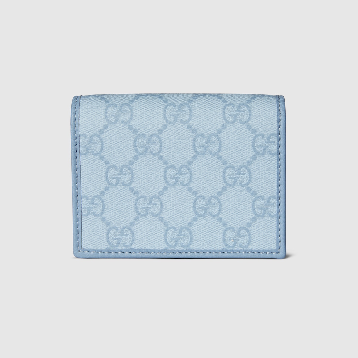 財布・小物その他 Gucci MINI GG EMBLEM WALLET GG Emblem small wallet in light blue coated fabric | GUCCI® US