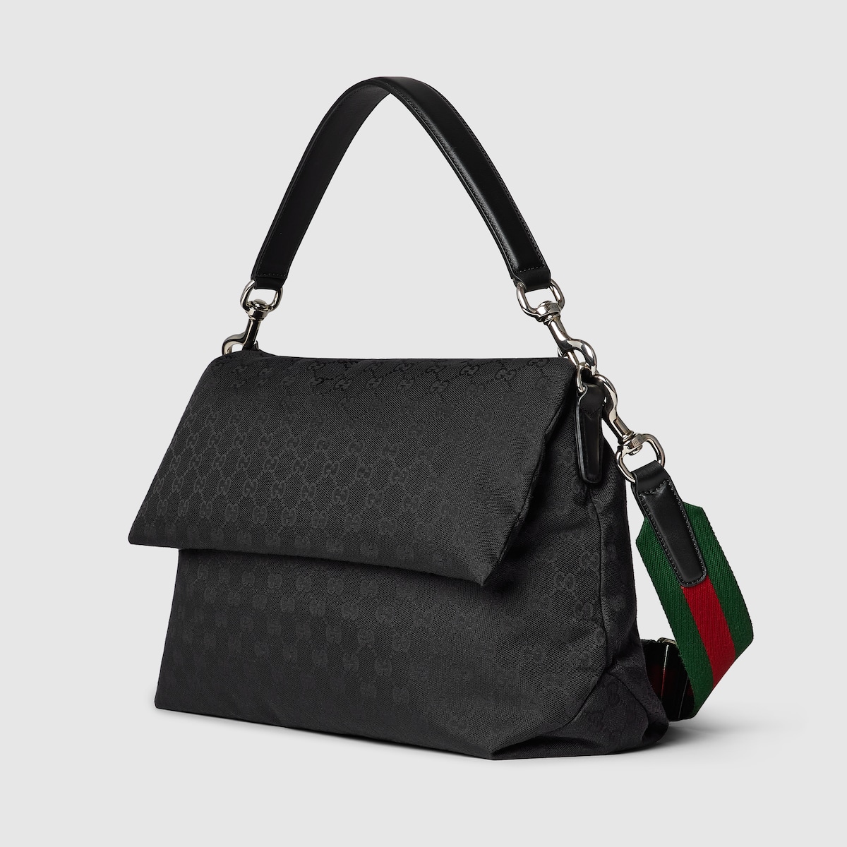 GG canvas large crossbody bag in black canvas | GUCCI® US