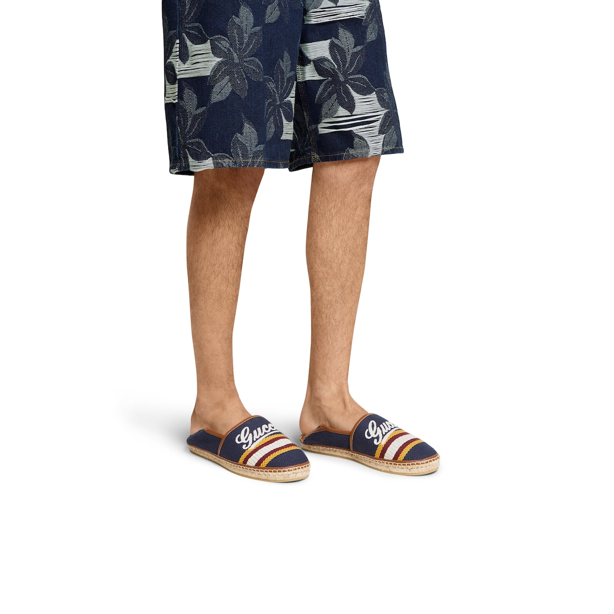 Men's espadrille with Gucci script