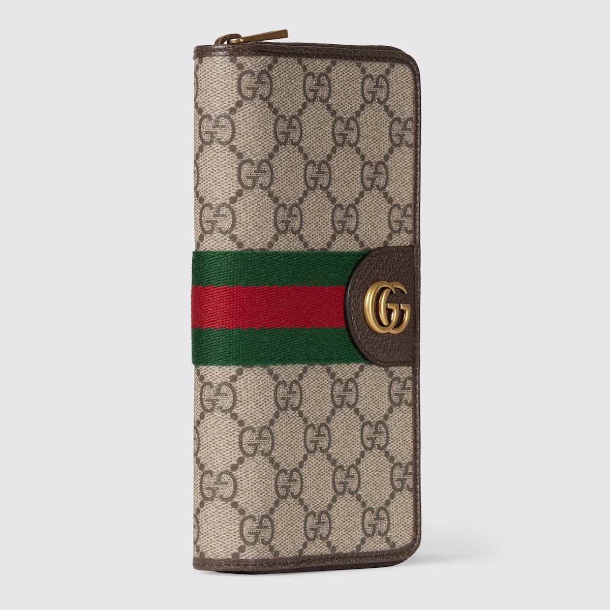 オフィディア〕ジップアラウンドウォレット ・ベージュ＆ダーク