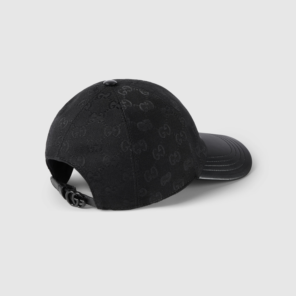 GUCCI GGモノクラムヘスホルキャッフ 8332723HBAO 1060 GG Monogram canvas baseball hat in black | GUCCI® US