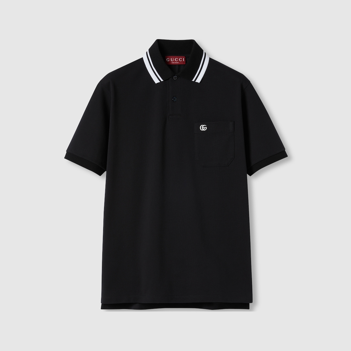 Cotton polo shirt in black - thumbnail 6