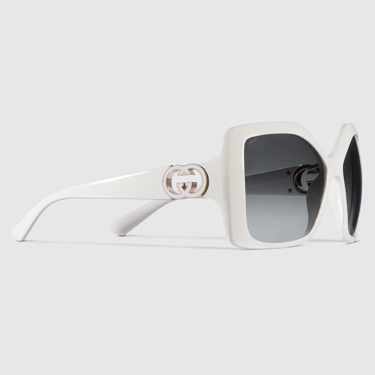 Square frame sunglasses in white | GUCCI® US