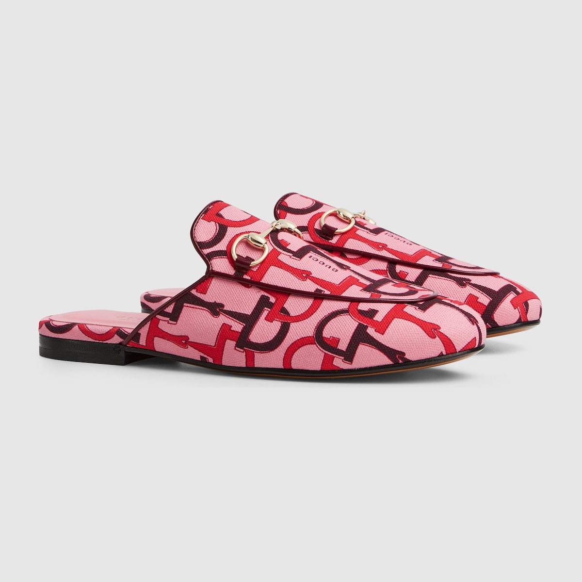 Women's Princetown slipper in pink and red fabric | GUCCI® US