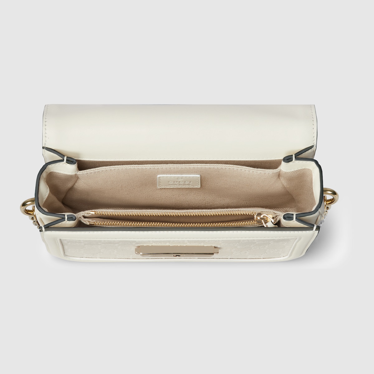 Gucci Go small shoulder bag in white GG canvas | GUCCI® US
