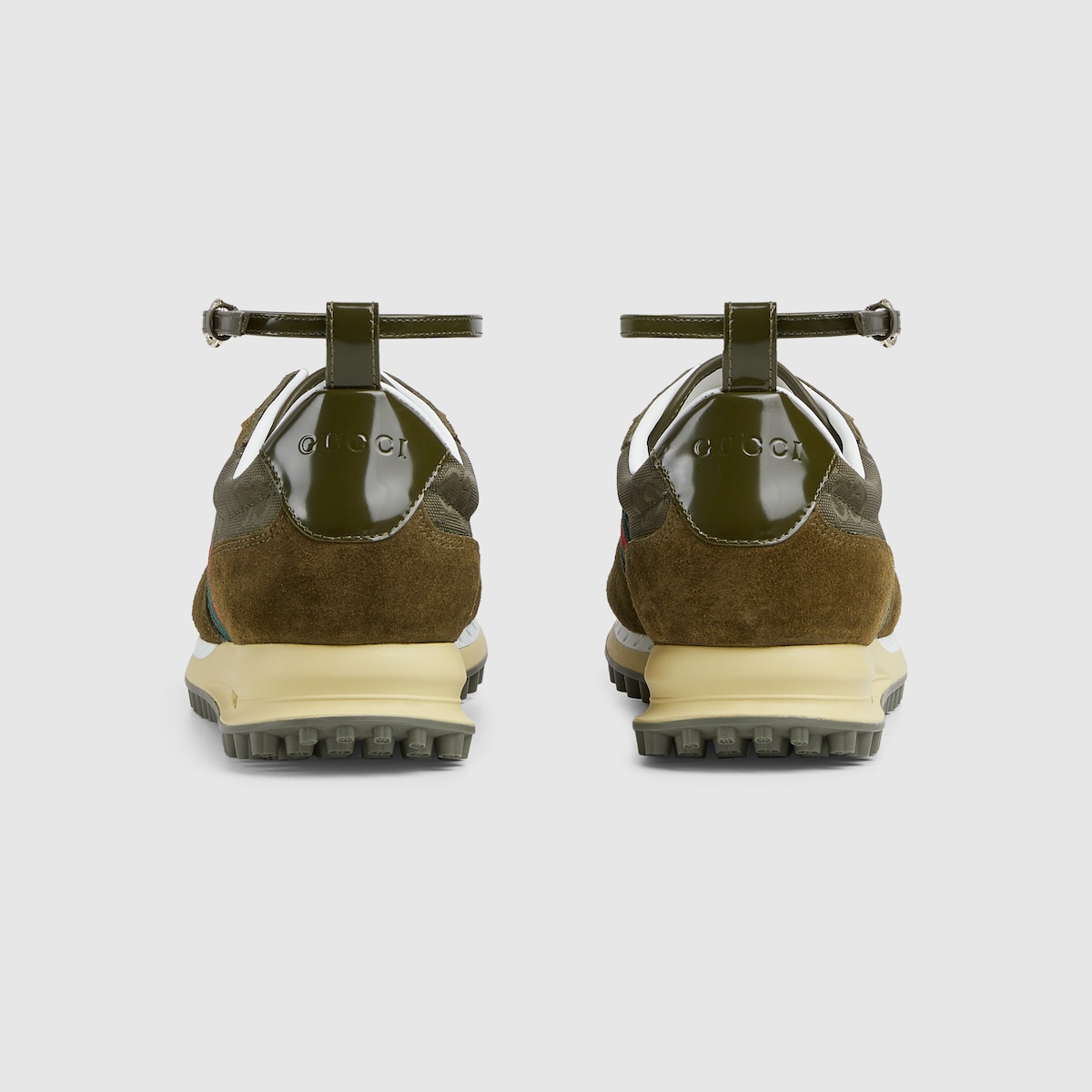 *GUCCI*グッチ リモーション スニーカー Women's Gucci Re-Motion sneaker in dark green GG nylon