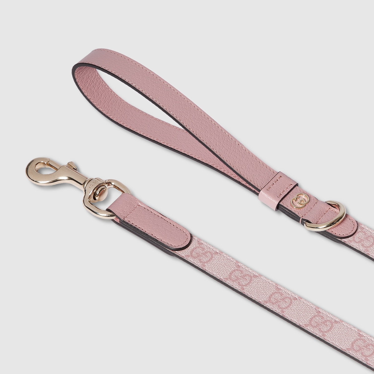 Small/medium leash in powder pink fabric | GUCCI® US