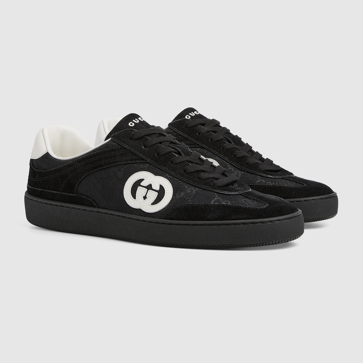 Men's G75 sneaker in black suede | GUCCI® US