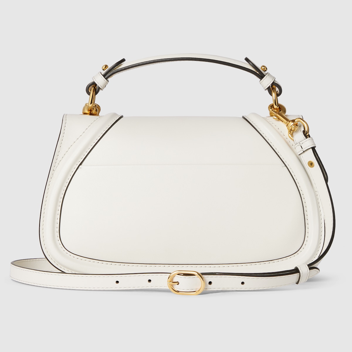 グッチ ブロンディ〕ミディアム トップハンドルバッグ ・ホワイト
