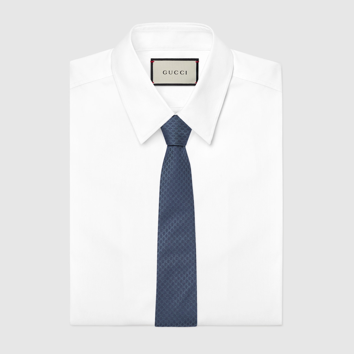 GG silk jacquard tie in blue | GUCCI® US