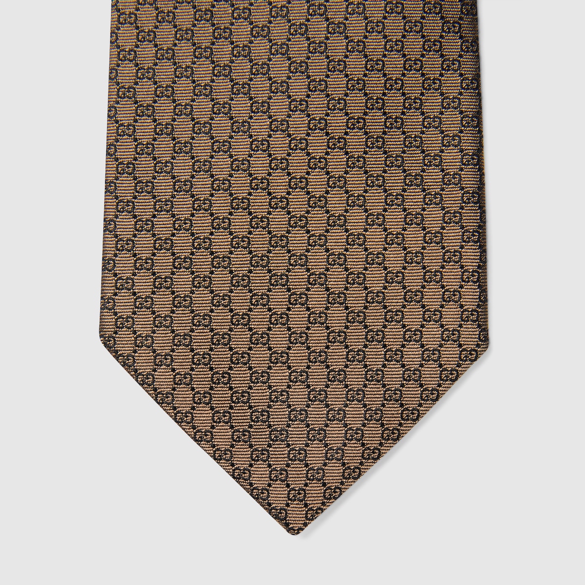 美品 ✨現行タグ✨GUCCI ネクタイ ナロータイ GG柄 ブラウン ウール 毛 GG シルクジャカード ネクタイ ・ブラウン | GUCCI公式