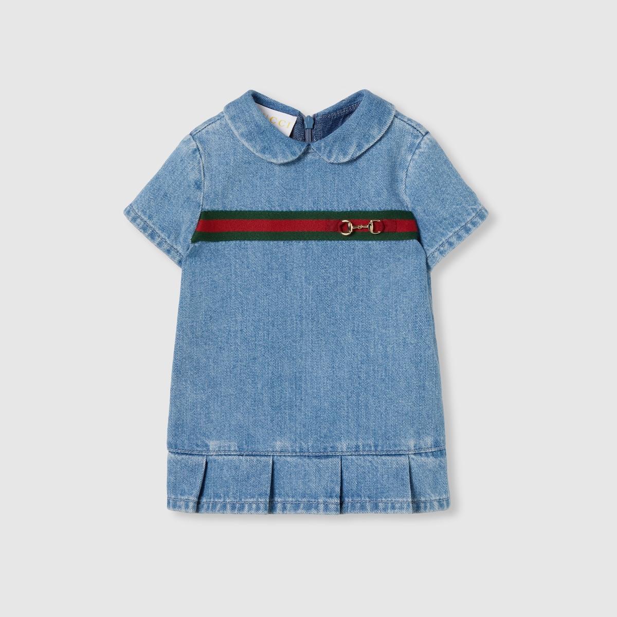 Baby denim dress with Web in white - thumbnail 6