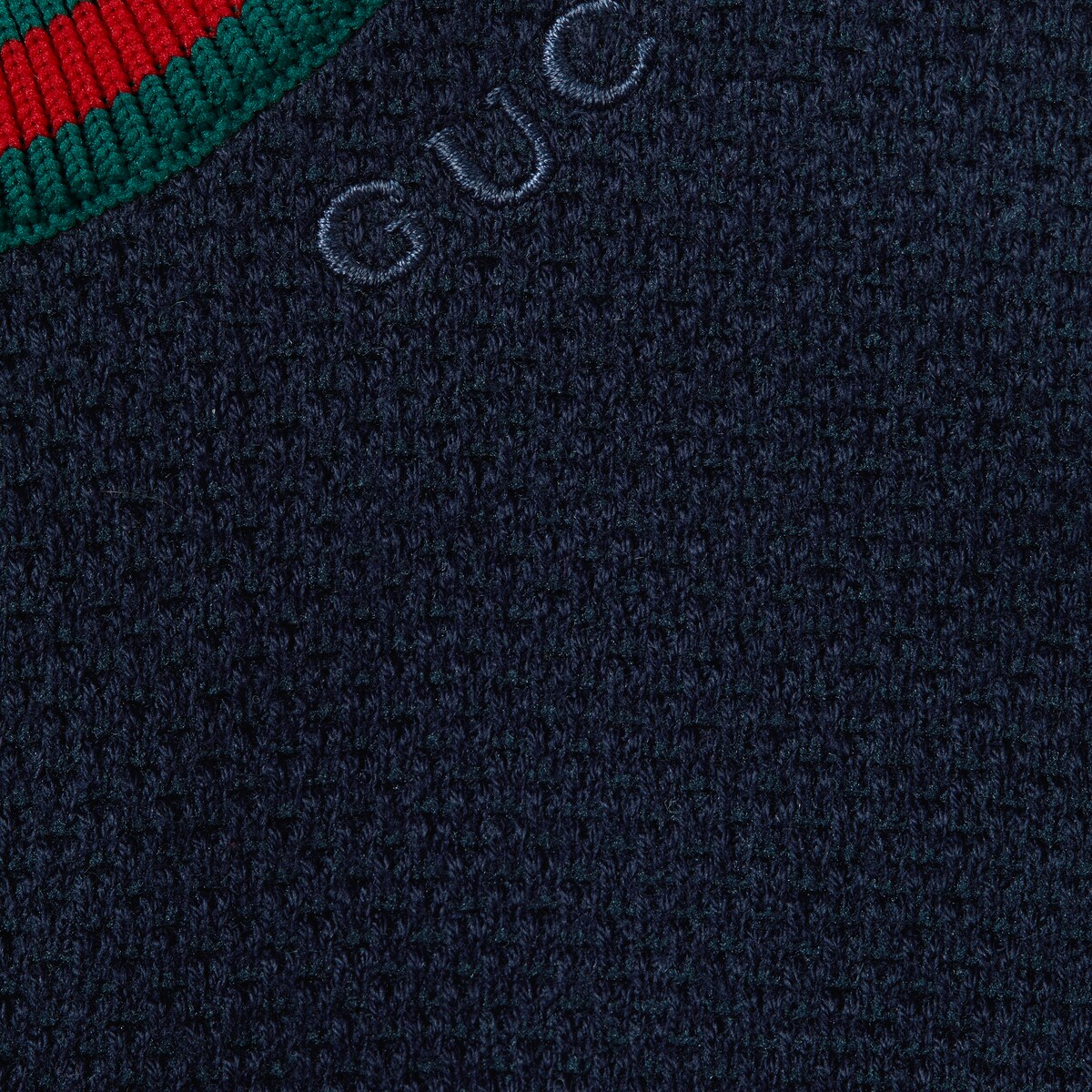 Baby cotton one-piece with embroidery in dark blue