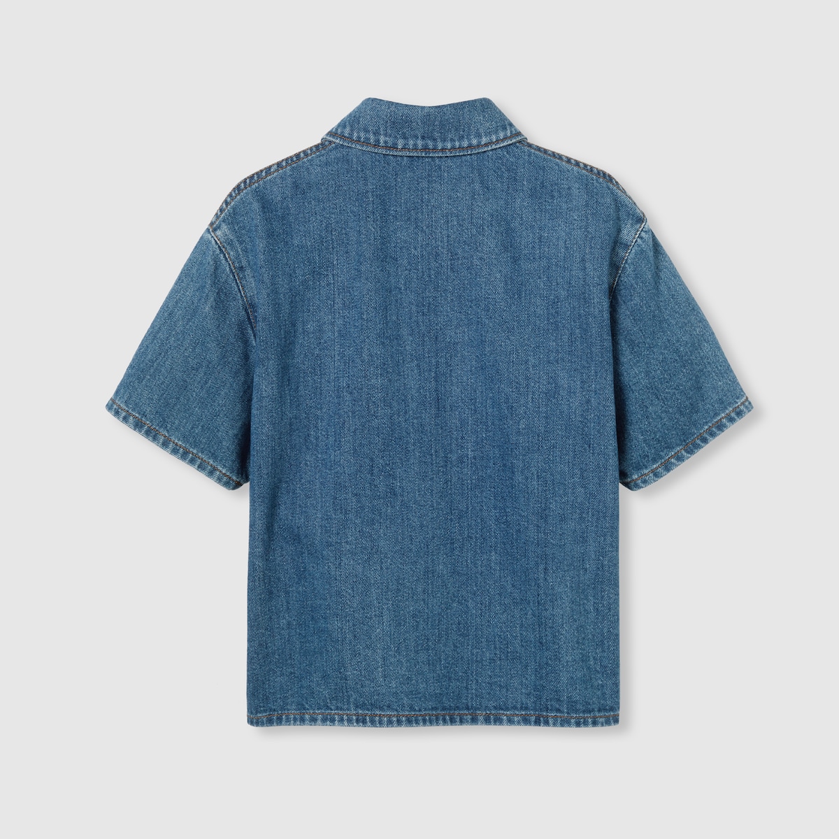 Children's lasered denim shirt in blue - thumbnail 3
