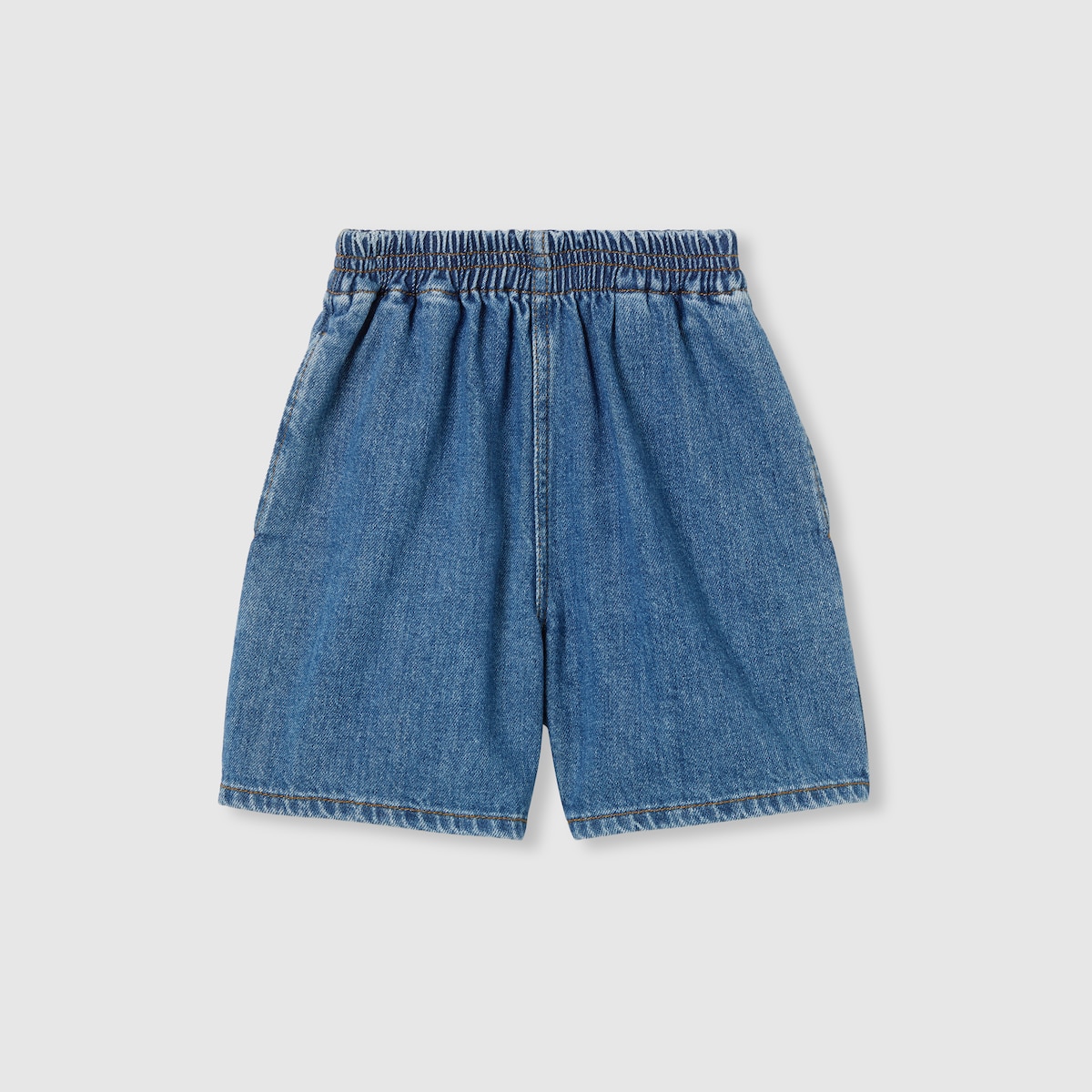 Children's lasered denim shorts in blue - thumbnail 4