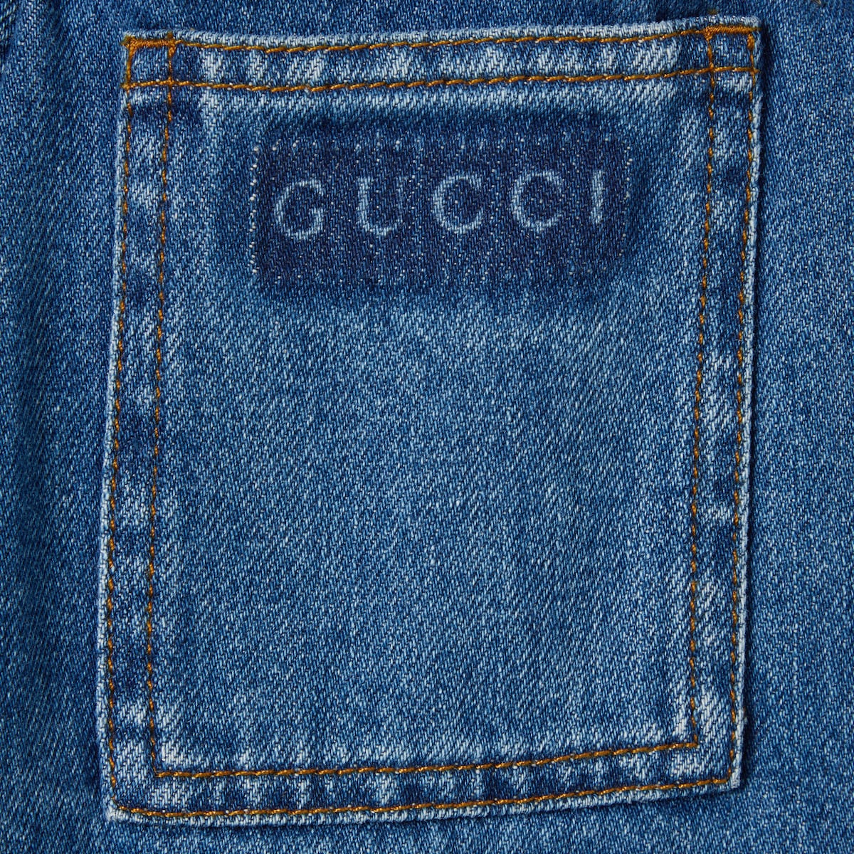 Children's lasered denim shorts in blue - thumbnail 3