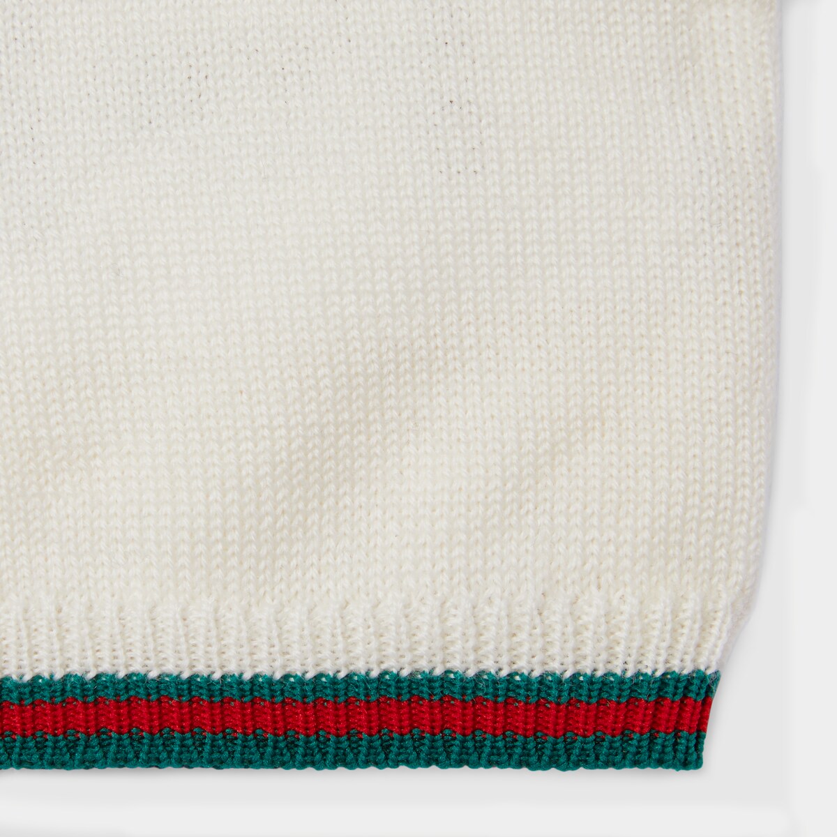 Baby wool sweater with Web in white