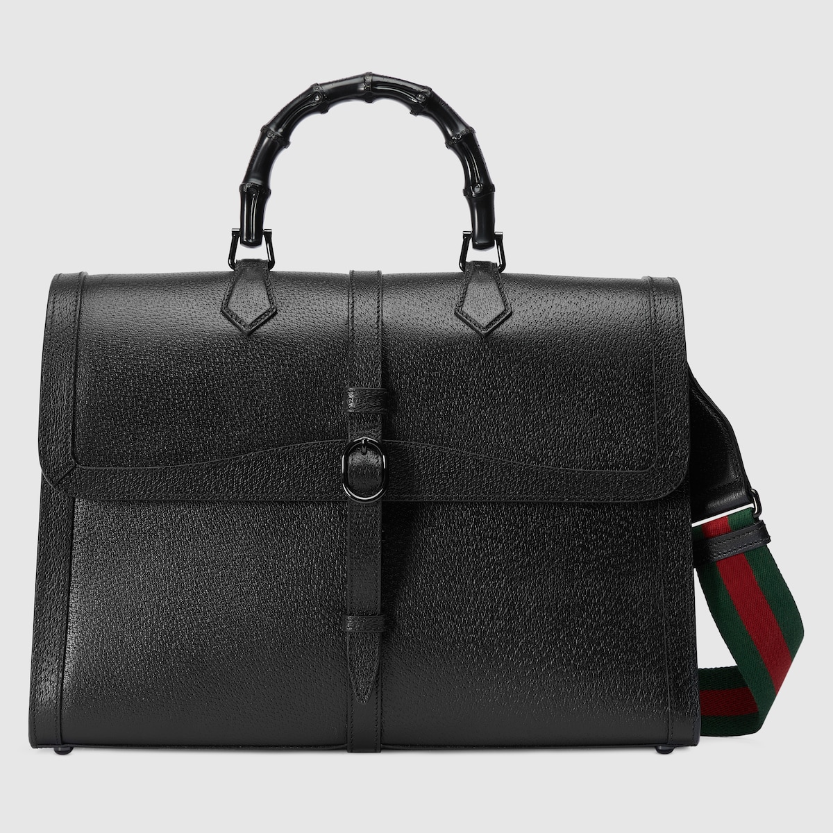 GUCCI 黒レザー ブリーフケース バンブーハンドル GUCCI ☆最終価格☆SALE【5he5255-h】グッチ ブリーフケース