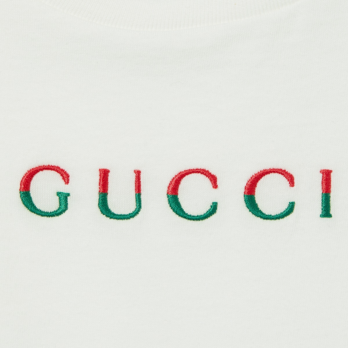 Children's T-shirt with embroidery in white | GUCCI® US