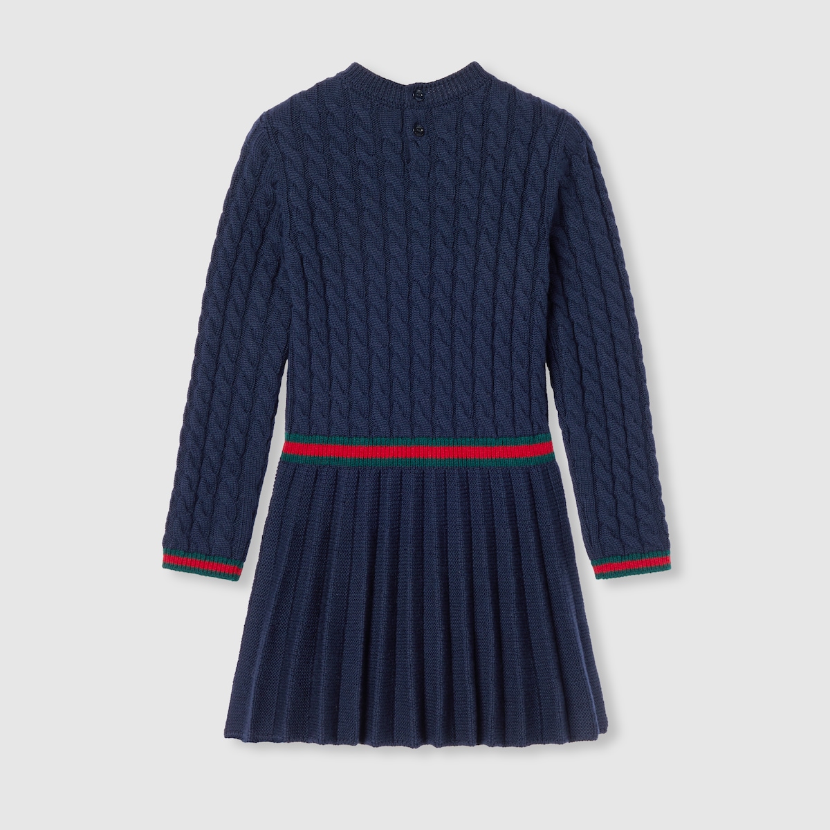 Children's wool dress with Web in dark blue - thumbnail 2