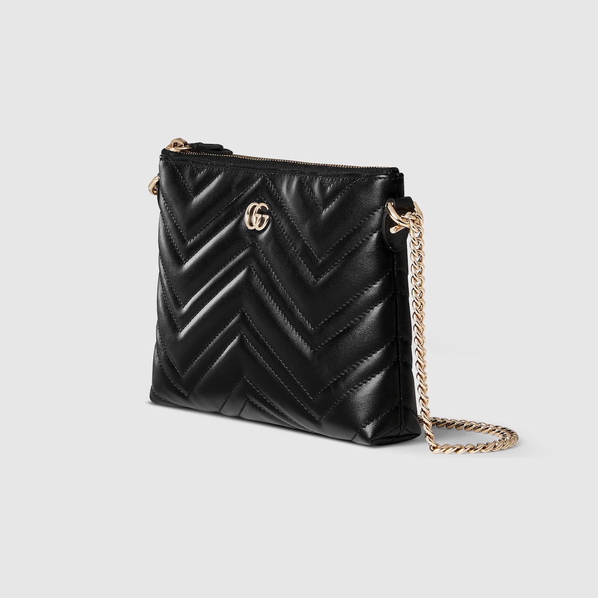GGマーモント〕チェーンポシェット ・ブラック レザー | GUCCI公式