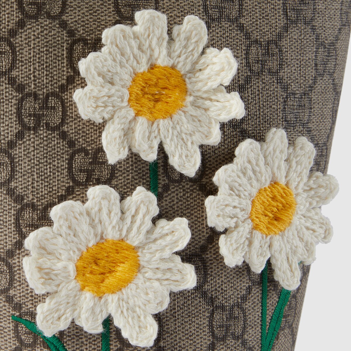 チルドレンズ〕エンブロイダリー GG バケットバッグ ・ベージュ