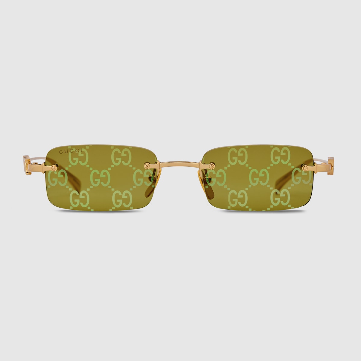 小物 GUCCI Interlocking gold frame sunglasses Geometric frame sunglasses in gold-toned | GUCCI® US