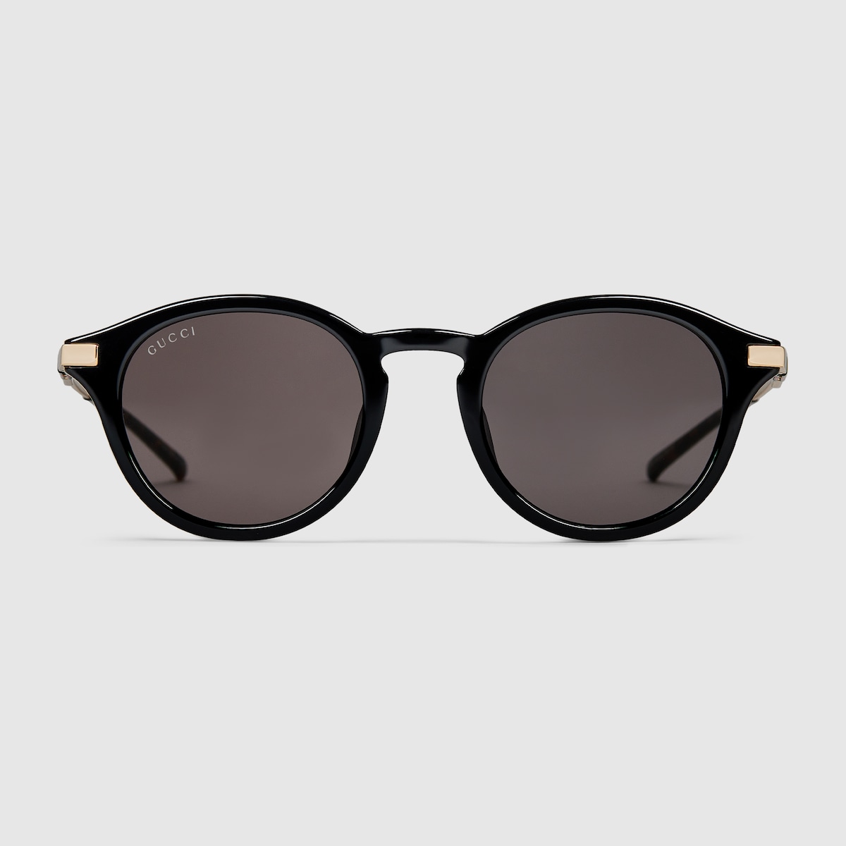 GUCCI ラウンド型サングラス ブラック ラウンド サングラス（アジアン フィット）ブラック アセテート