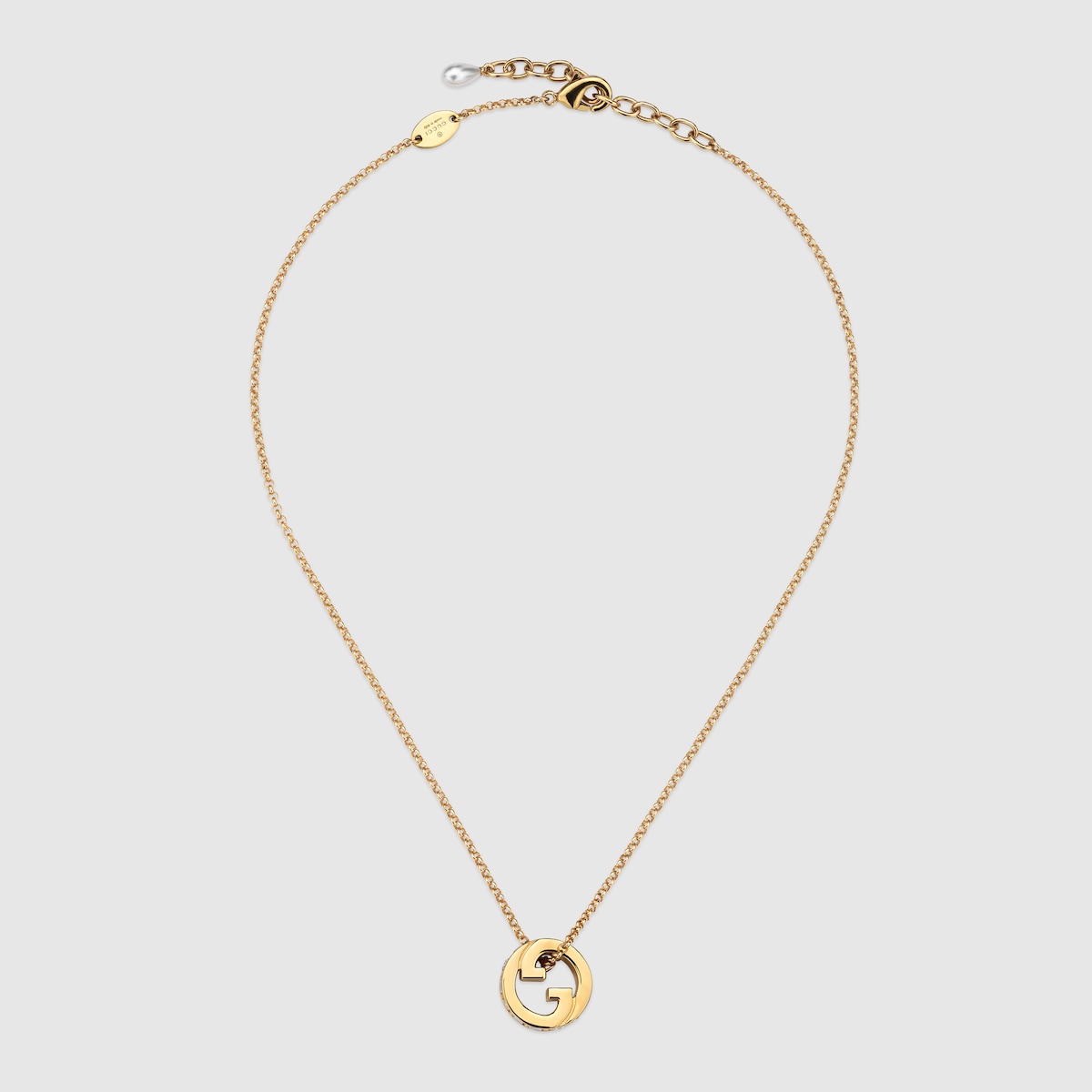 グッチ ブロンディ〕クリスタル ペンダント ネックレス ・ライト