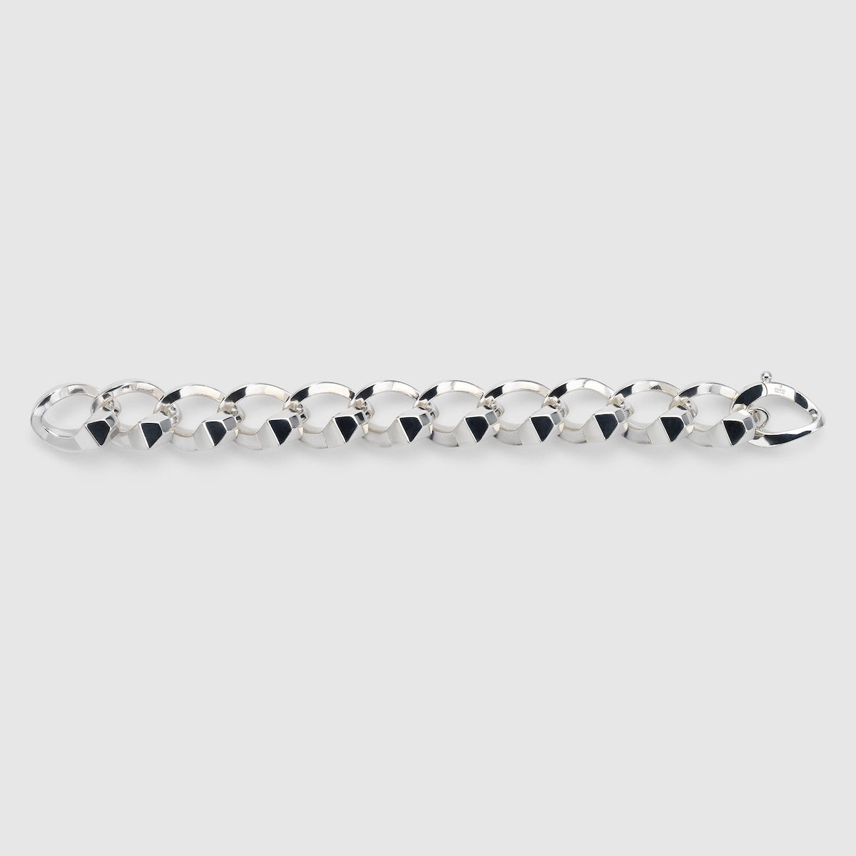 Chiodo chunky intertwined bracelet in 925 sterling silver