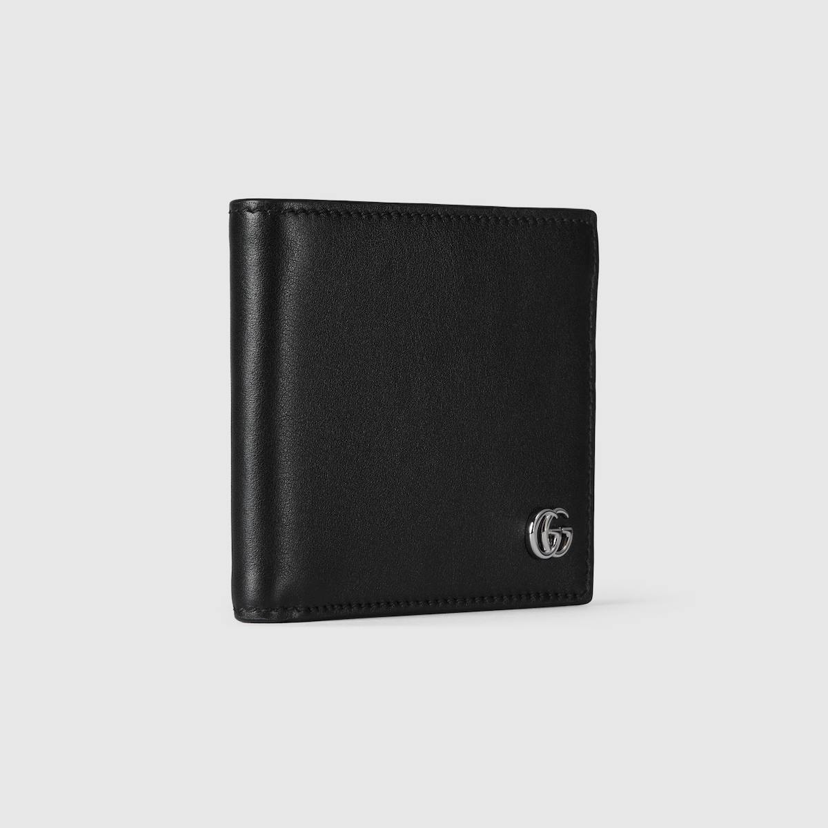 GG Marmont bi-fold wallet in black soft leather | GUCCI® US