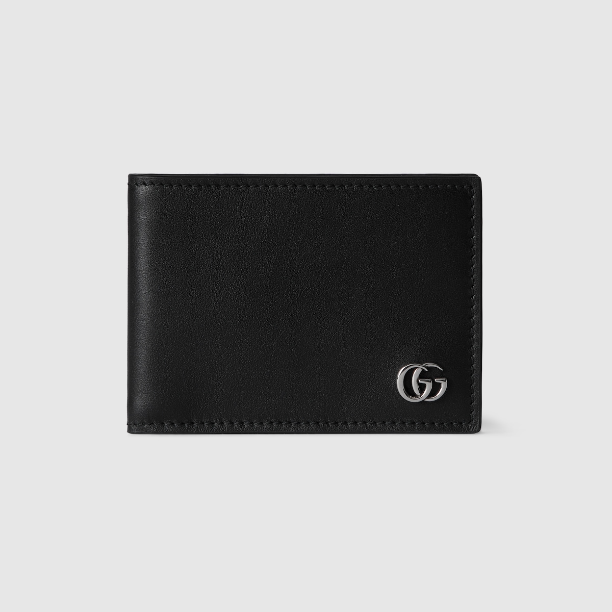 GG Marmont bi-fold wallet in black soft leather | GUCCI® US