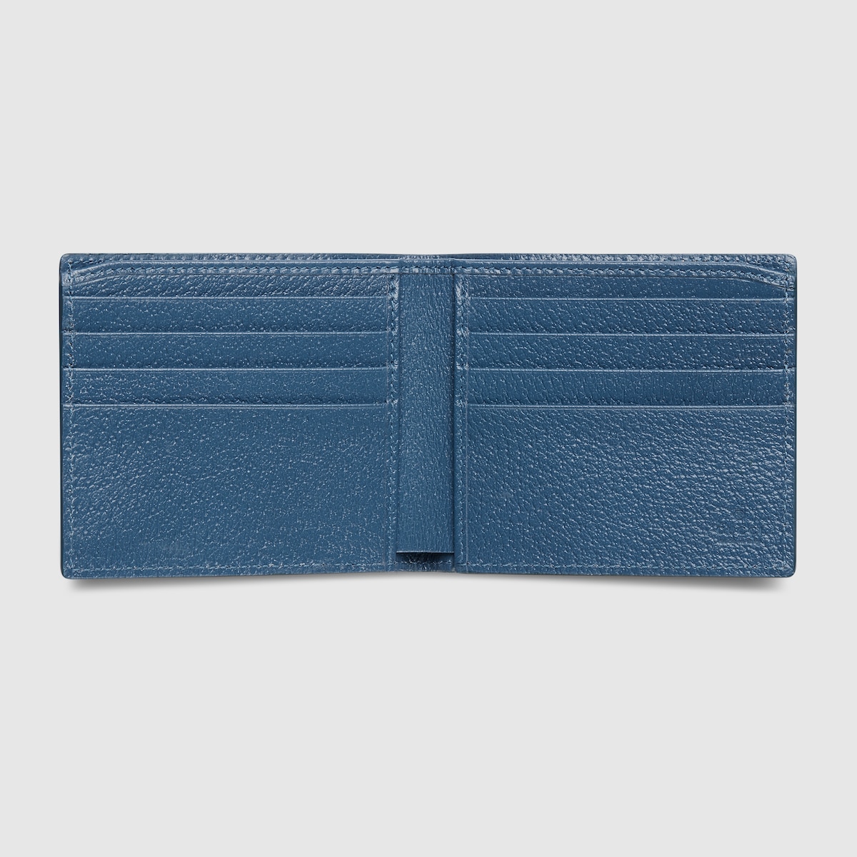 【GUCCI】バイカラー二つ折り財布／メンズ／ブルー GUCCI グッチ 財布 二つ折り 札入れ レザー ブラック ブルー