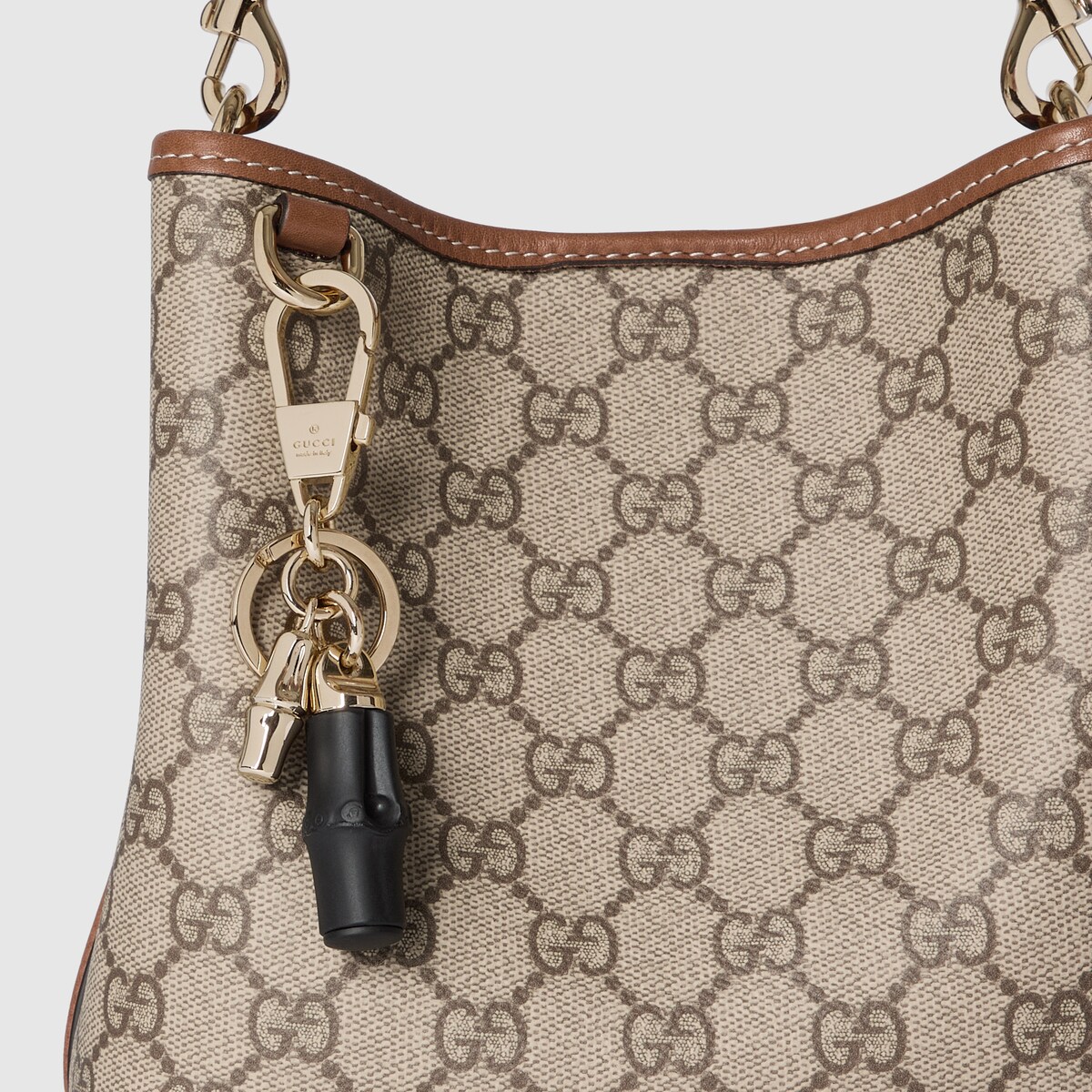 バンブー ディテール キーチェーン ・ブラック コーティング | GUCCI公式