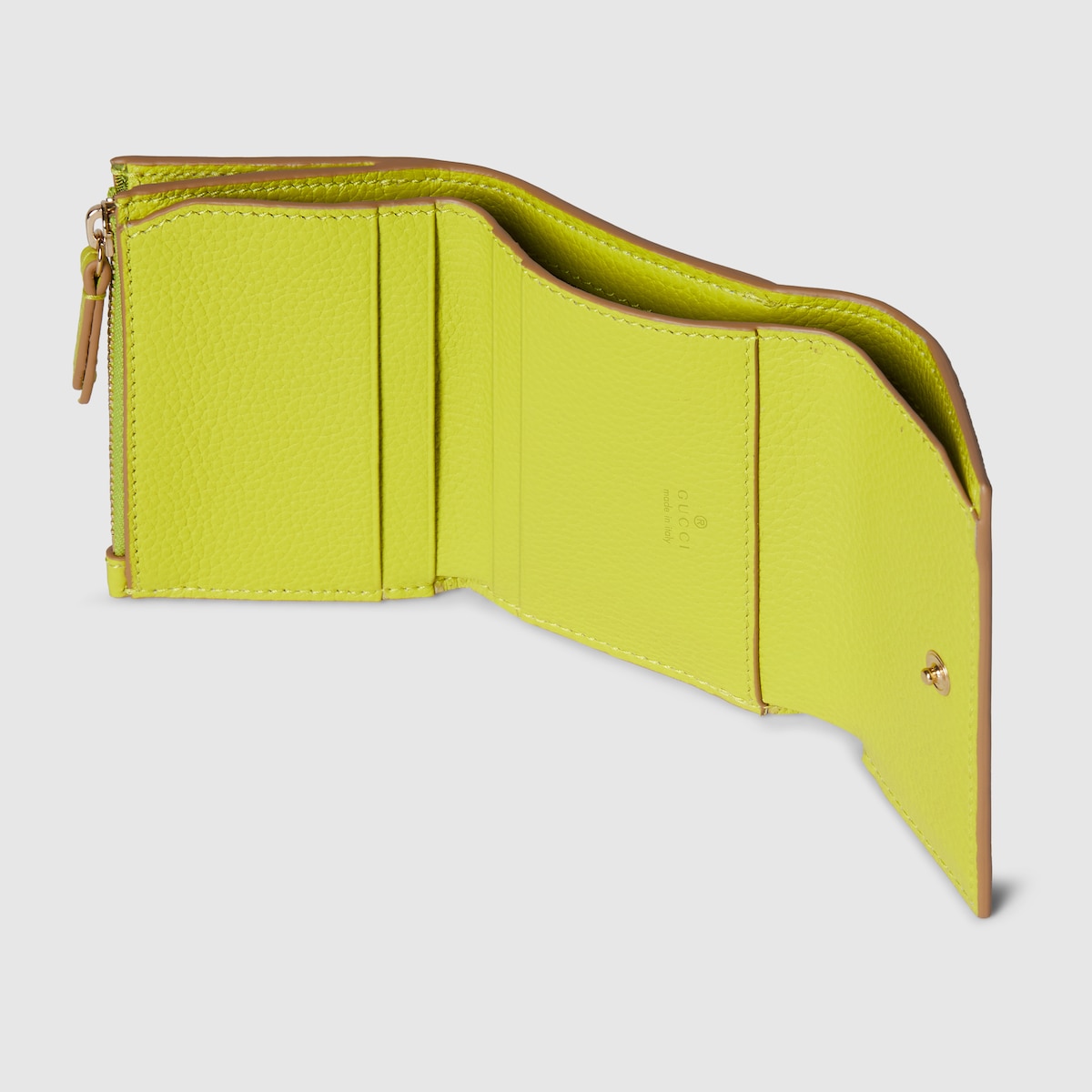 ダブルG バイカラー ミニ ウォレット ・ベージュ＆ブライト